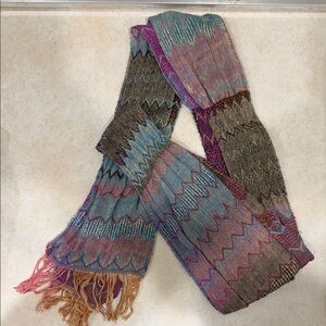 Echo Multicolor Zigzag Scarf
